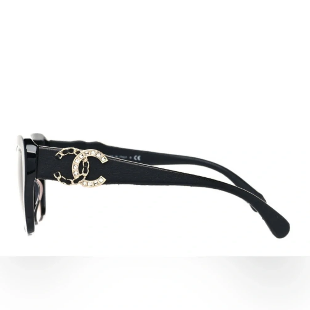 CHANEL Acetate Lambskin CC Sunglasses